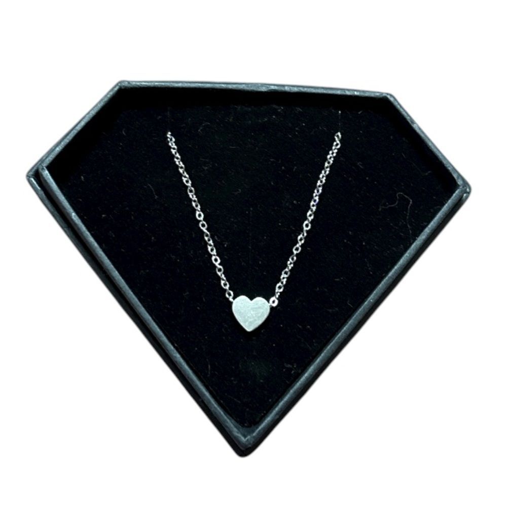Elegant Silver Heart Necklace